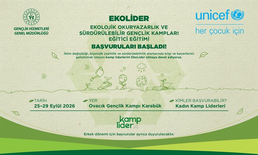 EkoLider — Ekolojik Okuryazarlık ve Sürdürülebilir Gençlik Kampları Eğitici Eğitimi başvuruları başladı
