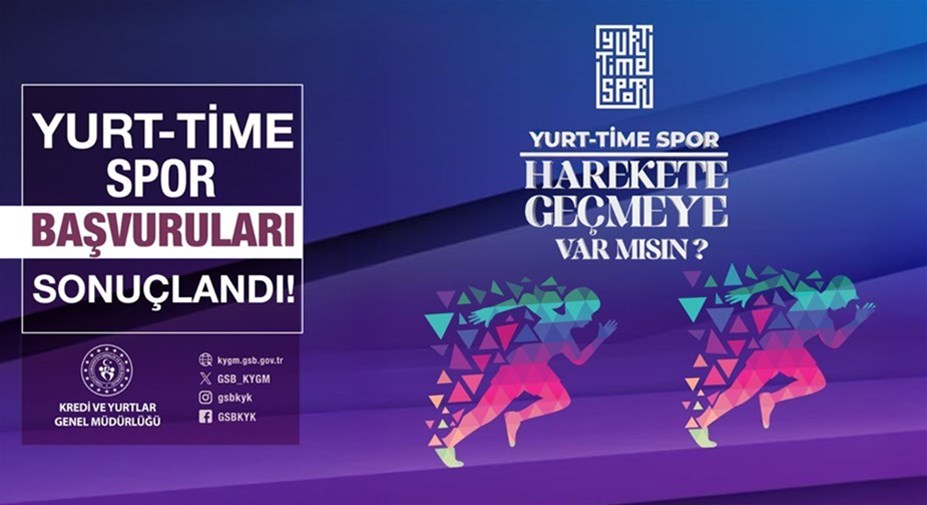 Yurt-Time Spor Projesi’nin başvuru sonuçları açıklandı