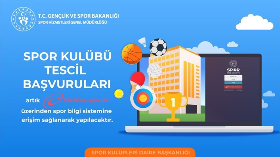  Spor Kulübü Tescilleri E-Devlette...