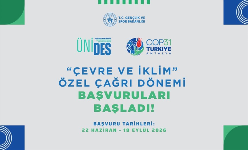 ÜNİDES “Çevre ve İklim” Özel Çağrı Dönemi Başvuruları Başladı!
