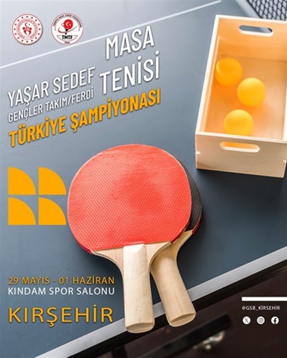 Masa Tenisi Türkiye Şampiyonası Kırşehir’de Yapılacak