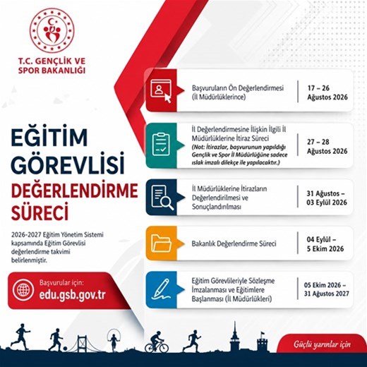  EYS Eğitim Görevlisi değerlendirme süreci başladı!